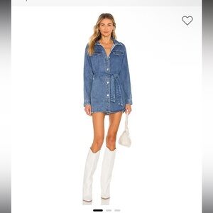 Superdown Kelsie Denim Dress In Blue